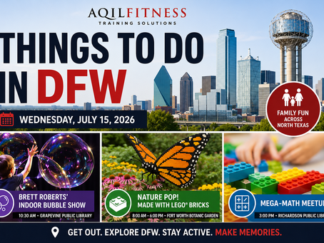 Looking for family-friendly things to do in DFW today? From an interactive indoor bubble show in Grapevine and a spectacular LEGO® nature exhibit in Fort Worth to a free STEM activity at Richardson Public Library, here are three fun events happening across North Texas on Wednesday, July 15, 2026.