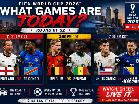 FIFA World Cup Today: USA vs. Bosnia and Herzegovina Headlines Three Huge Round of 32 Matches | Dallas Soccer Fans Have Plenty to Watch