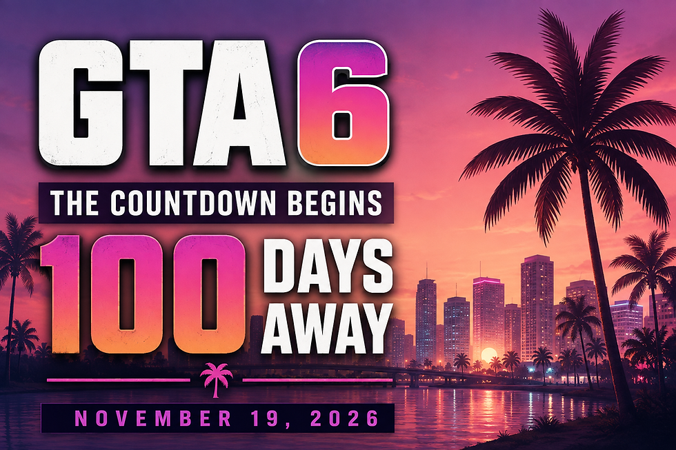 GTA 6 Is Officially 100 Days Away: The Countdown to Grand Theft Auto VI Begins Today