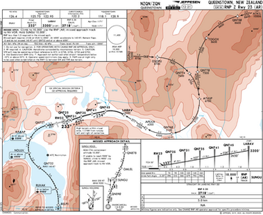 Queenstown Airport runway located in mountainous terrain in New Zealand