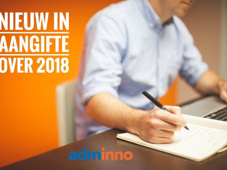 NIEUW IN AANGIFTE OVER 2018