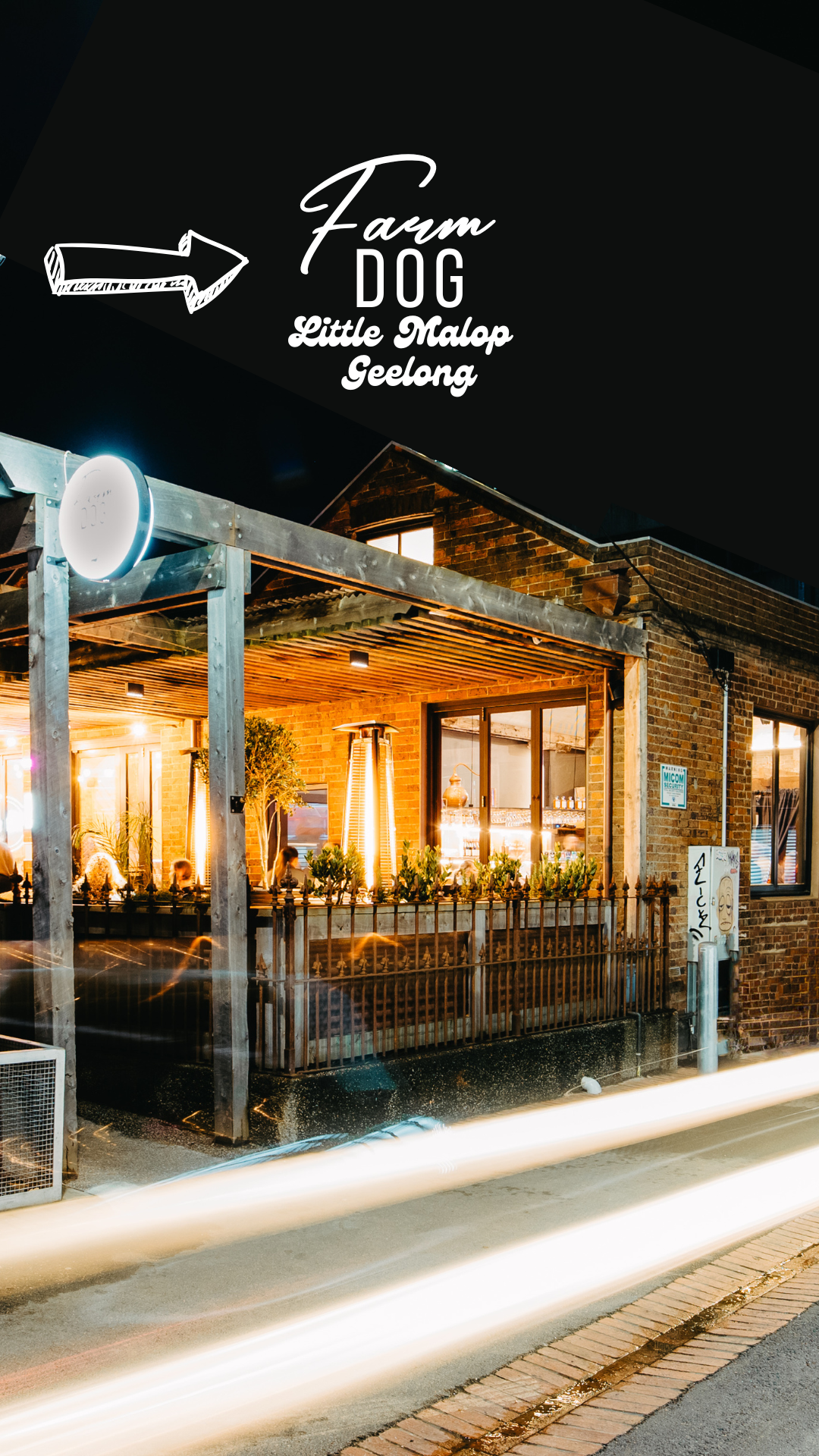 FarmDog Brewing venue exterior with brewery branding