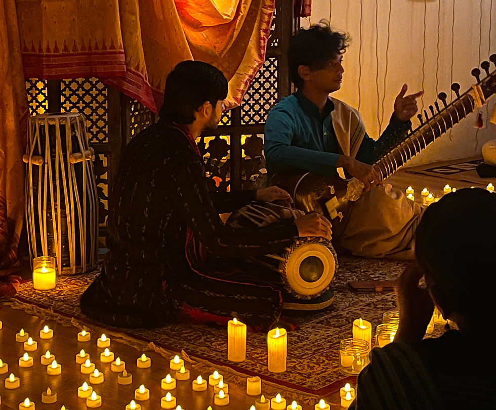 Sitarist & Vocalist Soumya Biswajit with Soumyakant Mallick on mardala