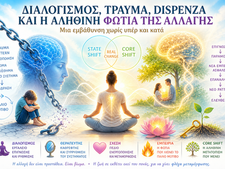 ΔΙΑΛΟΓΙΣΜΟΣ, ΤΡΑΥΜΑ, DISPENZA ΚΑΙ Η ΑΛΗΘΙΝΗ ΦΩΤΙΑ ΤΗΣ ΑΛΛΑΓΗΣ