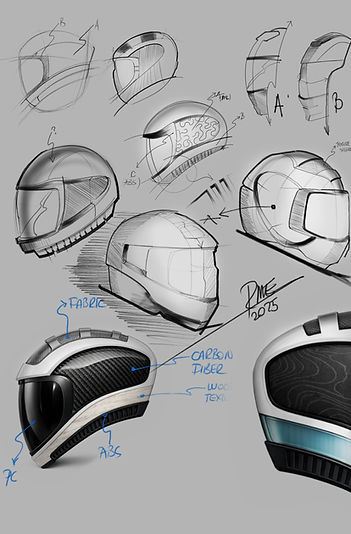 Motorcycle helmet design