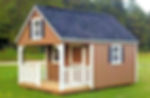 Childs Playhouse, Brown, White Trim, l_e