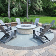 custom stone firepit by ABI Landscaping in Richfield Minnesota