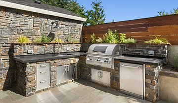 Custom outdoor kitchen installed by ABI Landscaping in Maple Grove Minnesota
