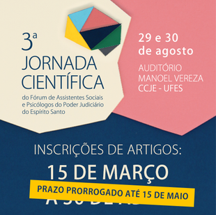 Inscrições prorrogadas!! Inscrições para submissão de artigos na III Jornada Científica do FASP irão