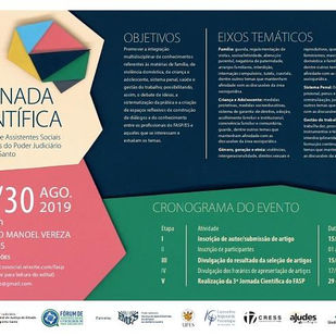 Atenção! As inscrições para submissão de artigos na III Jornada Científica do FASP seguem até 30/04/