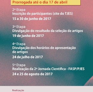 Abertura das Inscrições da II Jornada Científica do FASP