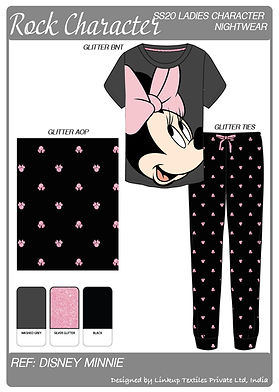 Ladies license character nightwear