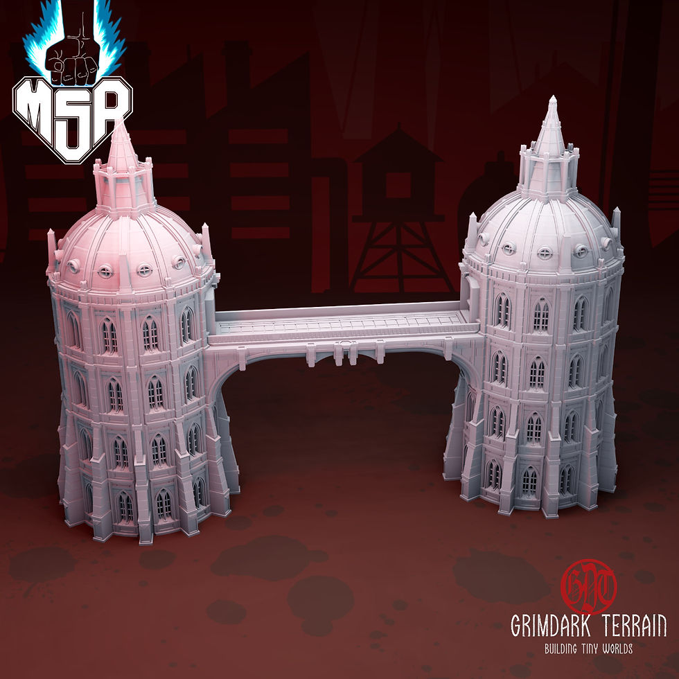 Miniaturbild: Imperial Palace Bridge Building 4 Floors Spire - GrimDark Terrain