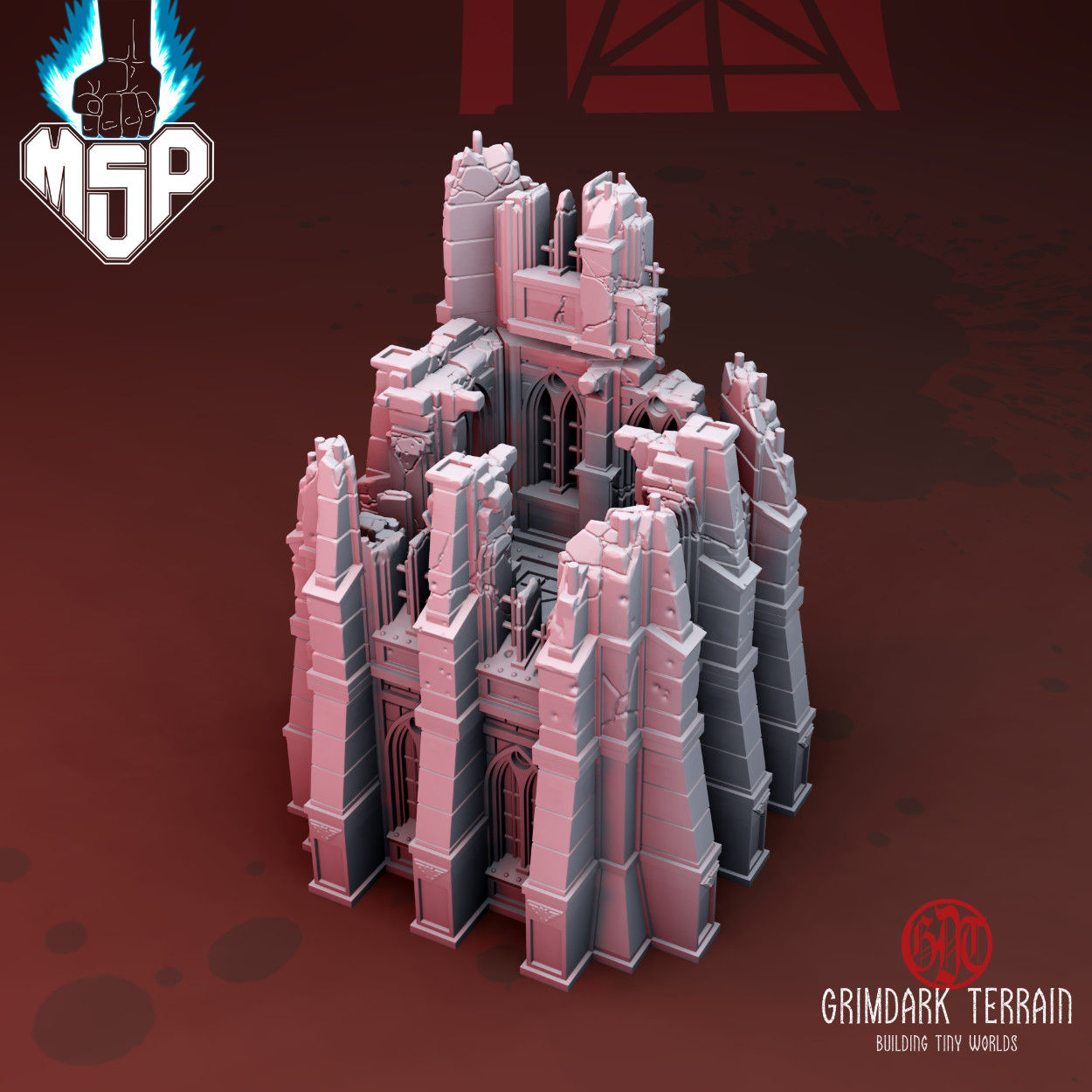 Imperial Palace Small Ruin Building V2 - GrimDark Terrain