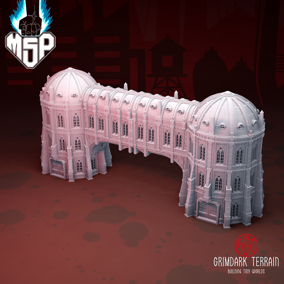 Imperial Palace Bridge Building 3 Floors Closed - GrimDark Terrain