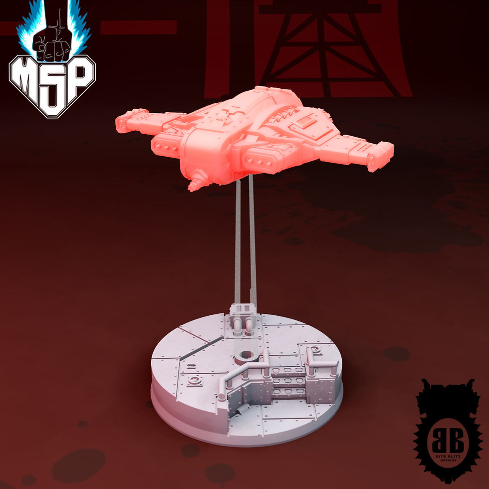 40mm Flight Stand Base V4 - Bits Blitz Designs Industrial Terrain