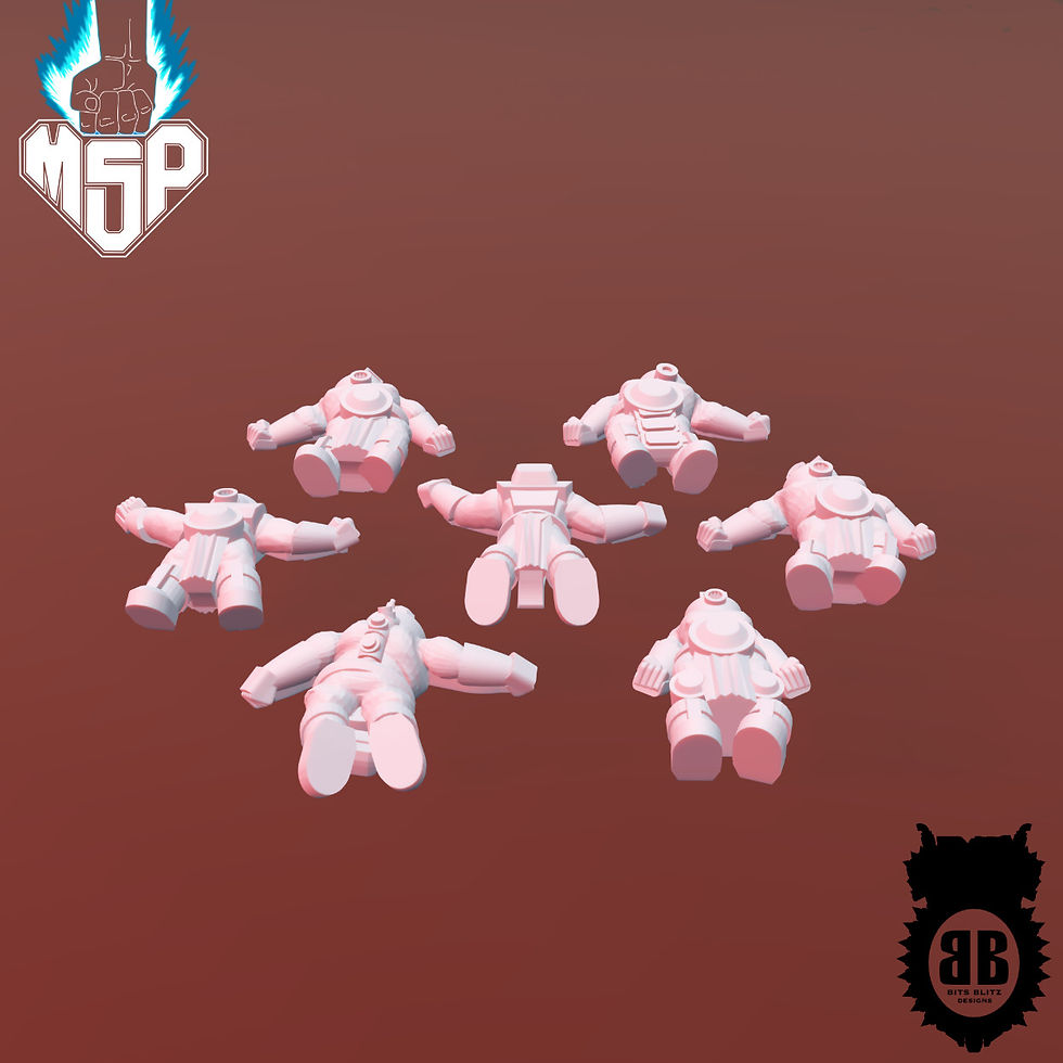 Corpses Set (7 Models) - Bits Blitz Designs Industrial Terrain