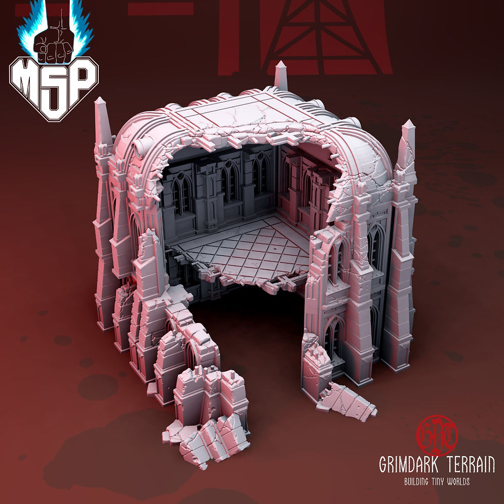 Imperial Palace Large Ruin Building V4 - GrimDark Terrain