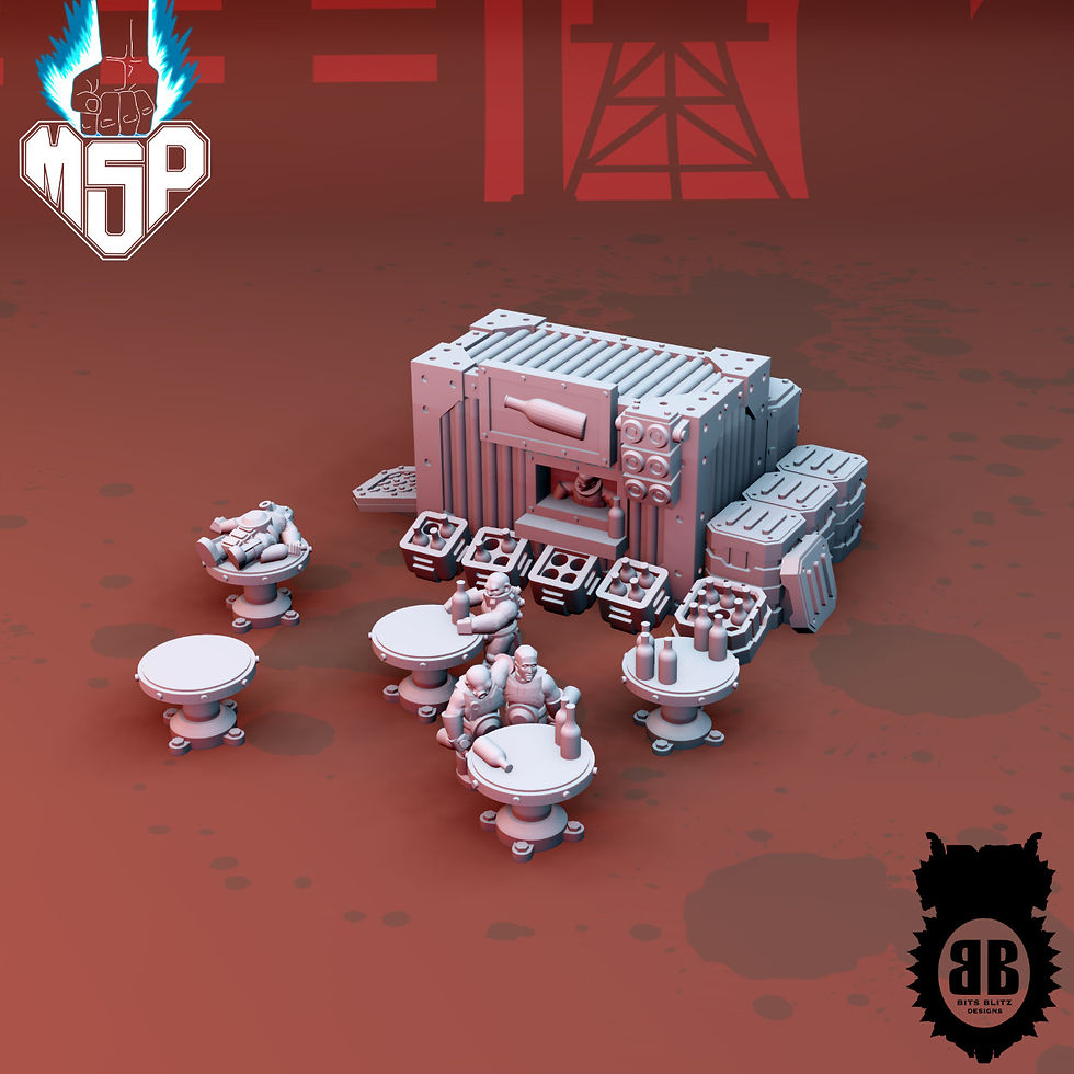 Container Market Drink Stand - Bits Blitz Designs Industrial Terrain