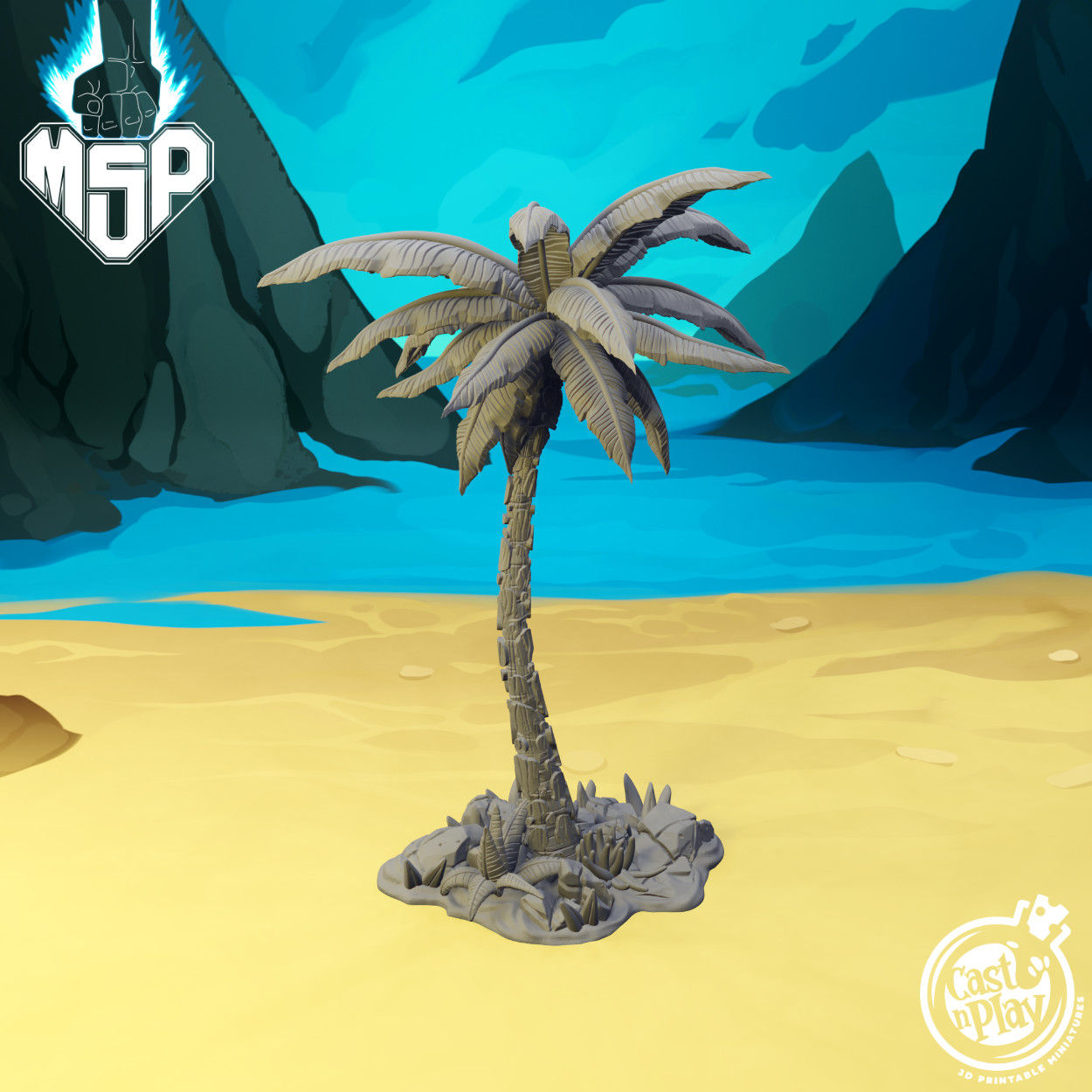 Beach Tall Palm Tree B - Terrain Essentials Vol1 Nature