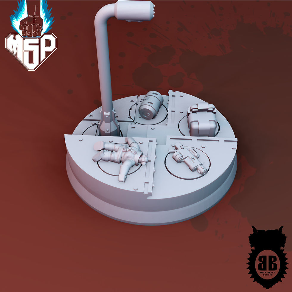 Miniaturbild: Modular Base 25mm V8 - Bits Blitz Designs Industrial Terrain