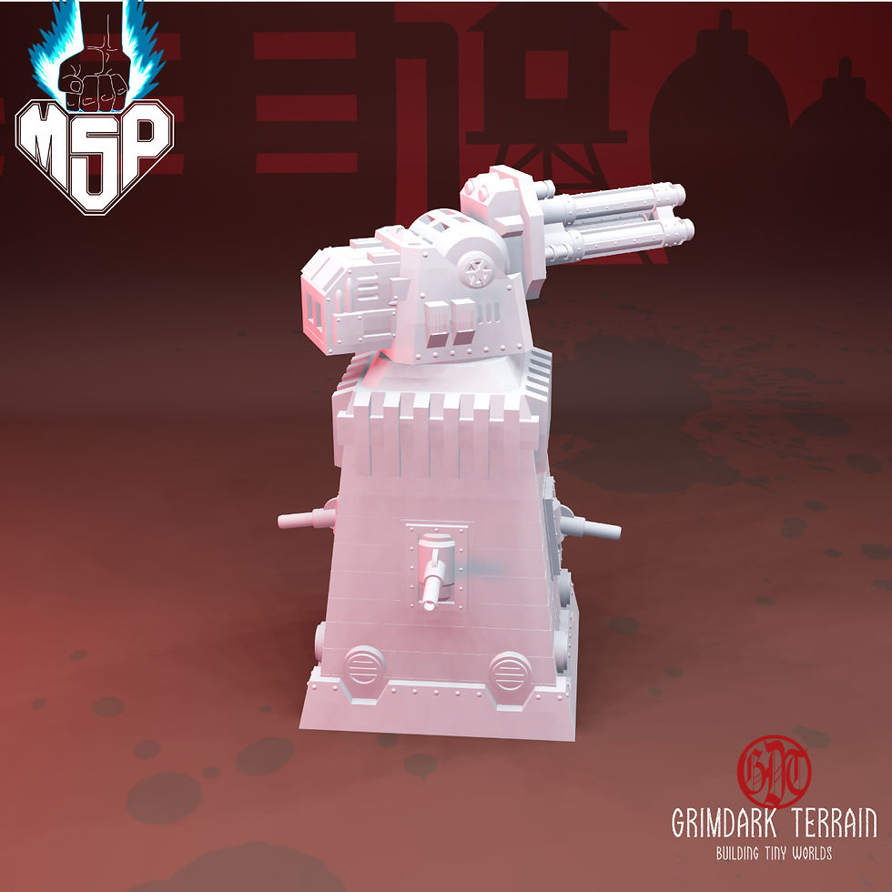 Thumbnail: Ares Triple Laser Bastion With Guns - GrimDark Terrain