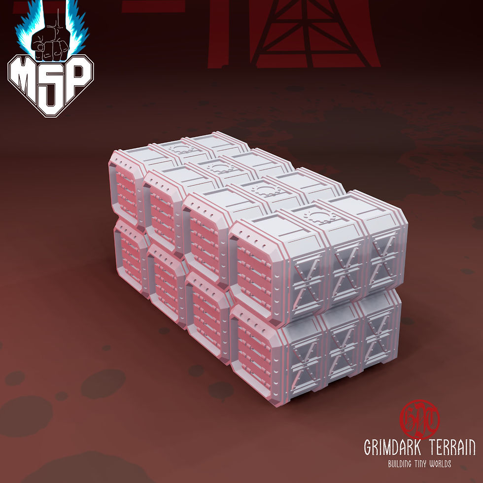 Thumbnail: Olympus Mons Stacked Container 2x4 - GrimDark Terrain