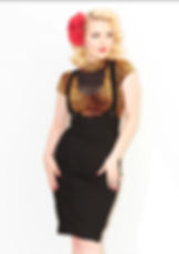 Jupe noire taille haute avec bretelles