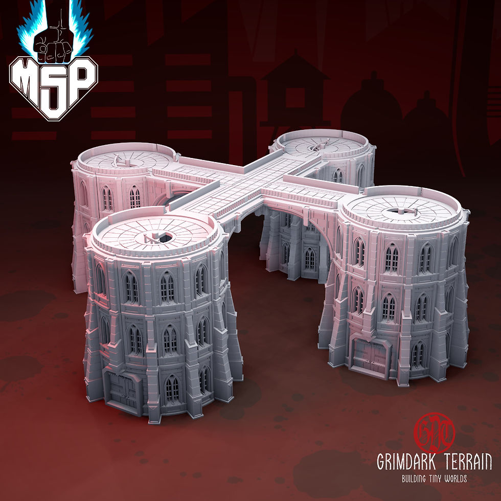 Imperial Palace Quad Bridge Building 4 Floors - GrimDark Terrain