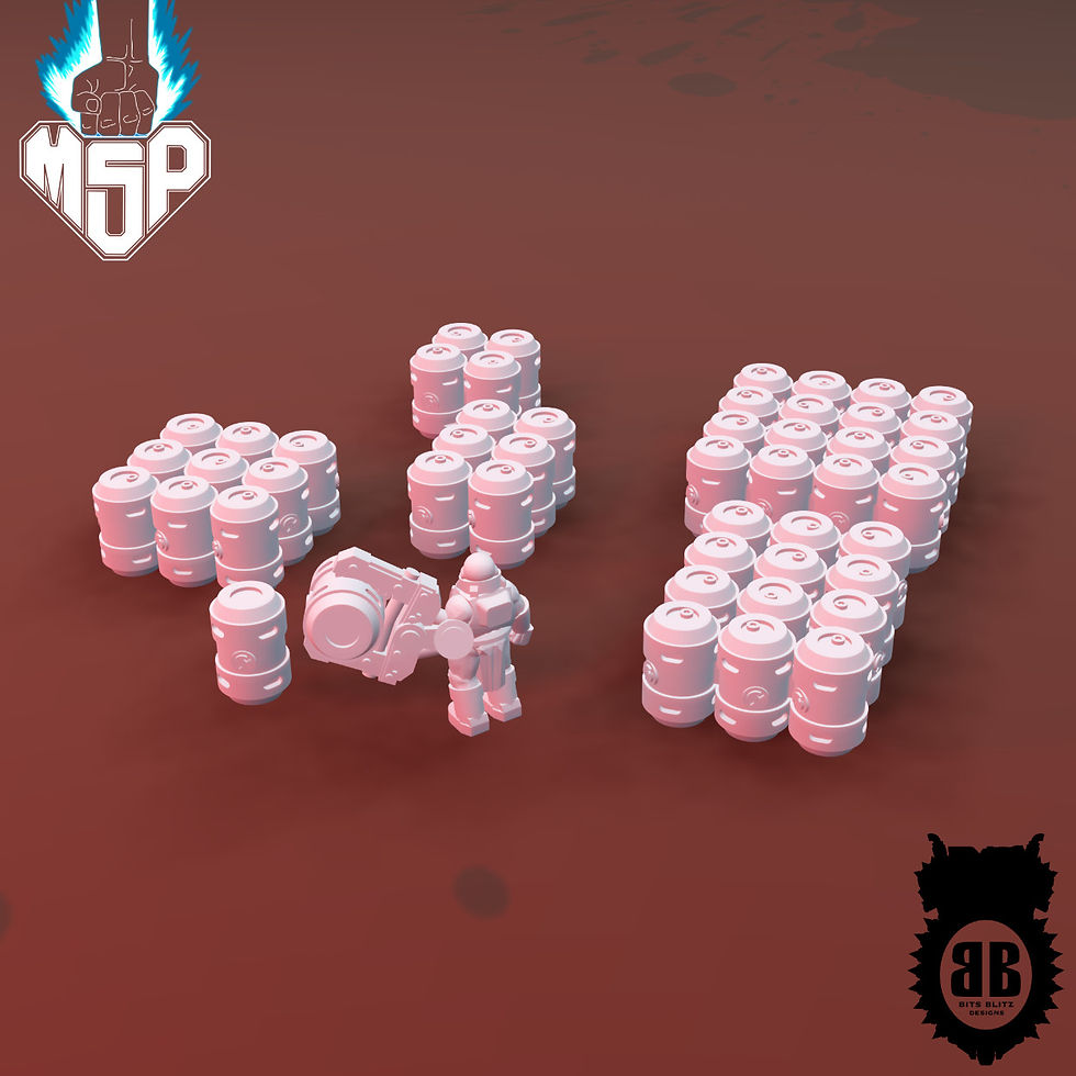Thumbnail: Barrels Alpha (7 Models) - Bits Blitz Designs Industrial Terrain
