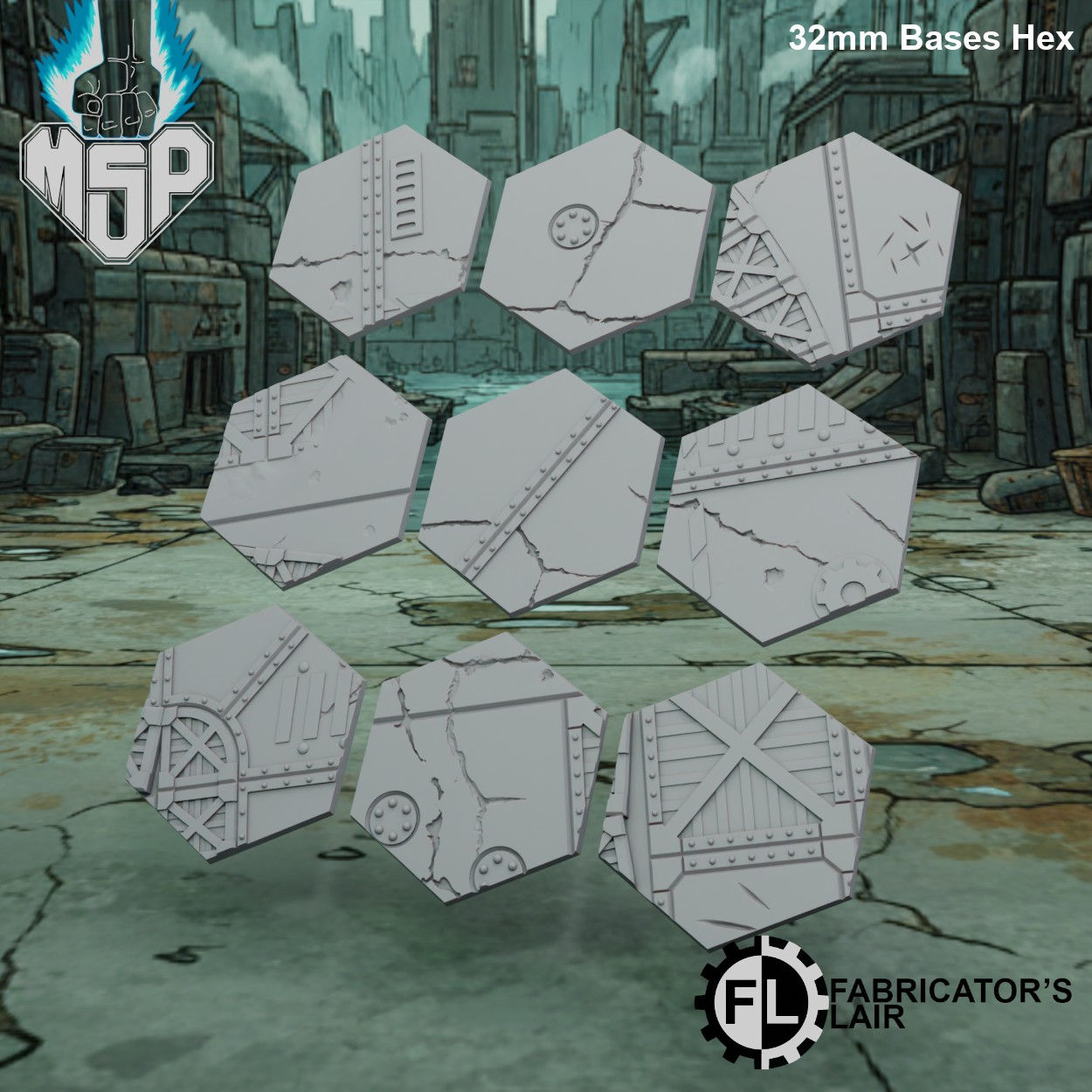 Bases Hexa 32mm - Epic Sector Industry
