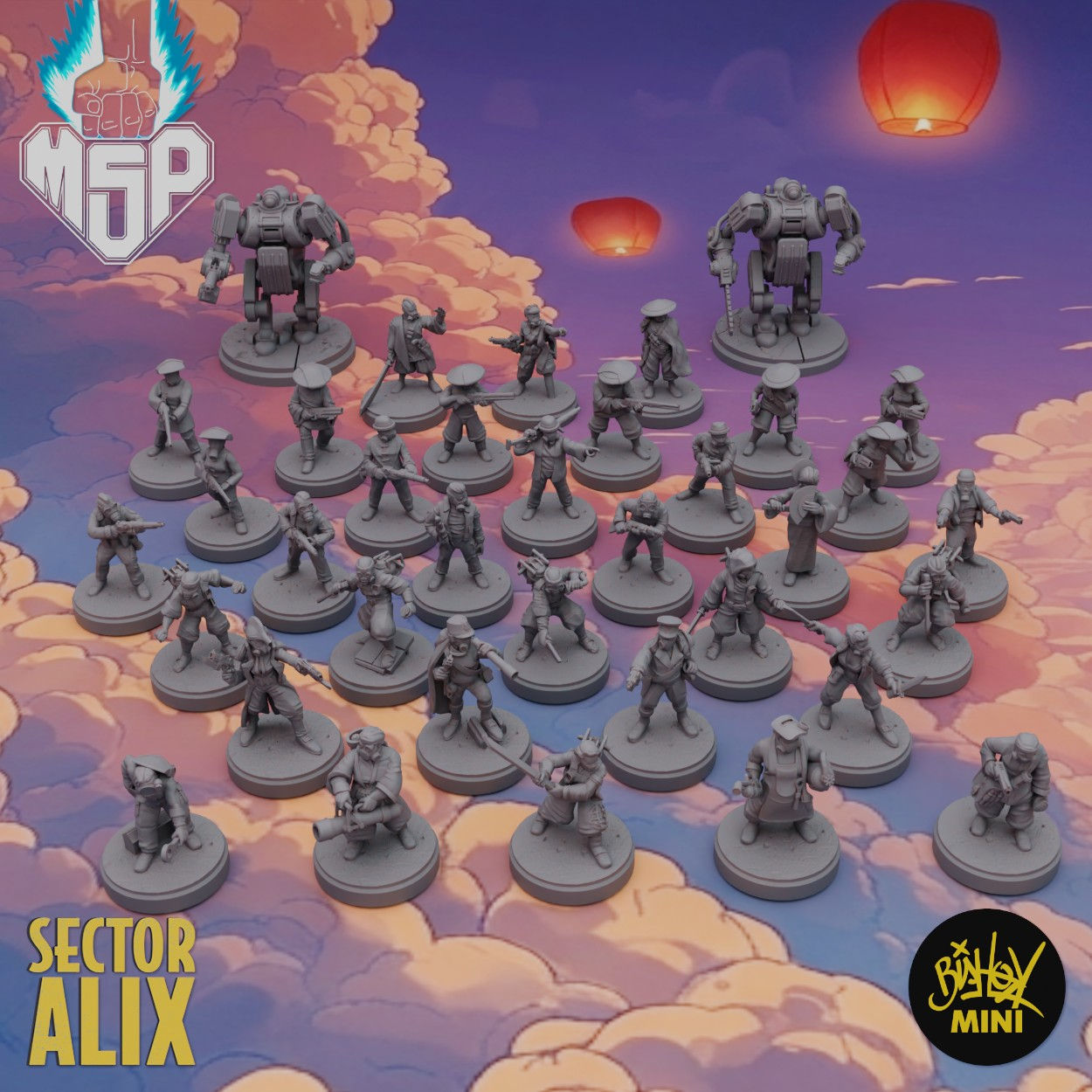 Redlight Clan Crew (36 Miniatures) - Sector AL-IX