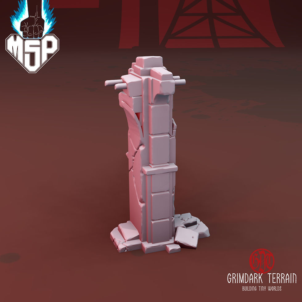Miniaturbild: Imperial Palace Ruin Pillar V1 - GrimDark Terrain