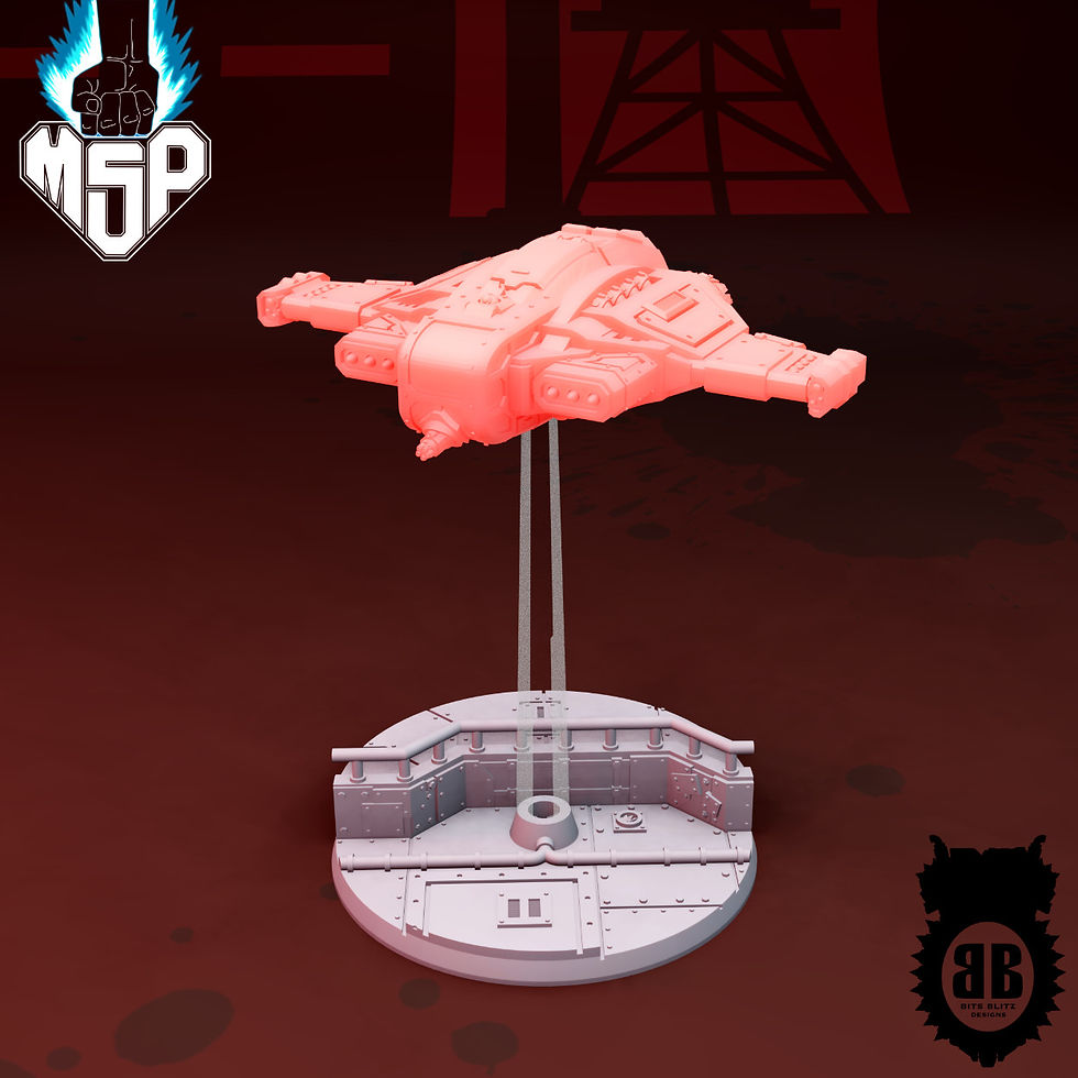 40mm Flight Stand Base V7 - Bits Blitz Designs Industrial Terrain