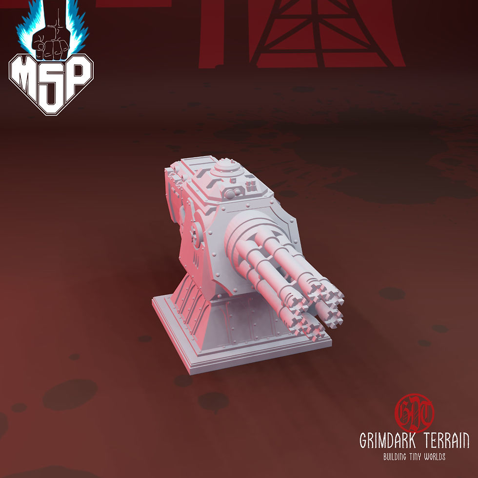 Miniaturbild: Imperial Streets Gatling Gun - GrimDark Terrain