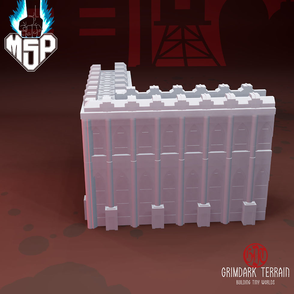Miniaturbild: Walls Of Mytilene Corner Wall - GrimDark Terrain