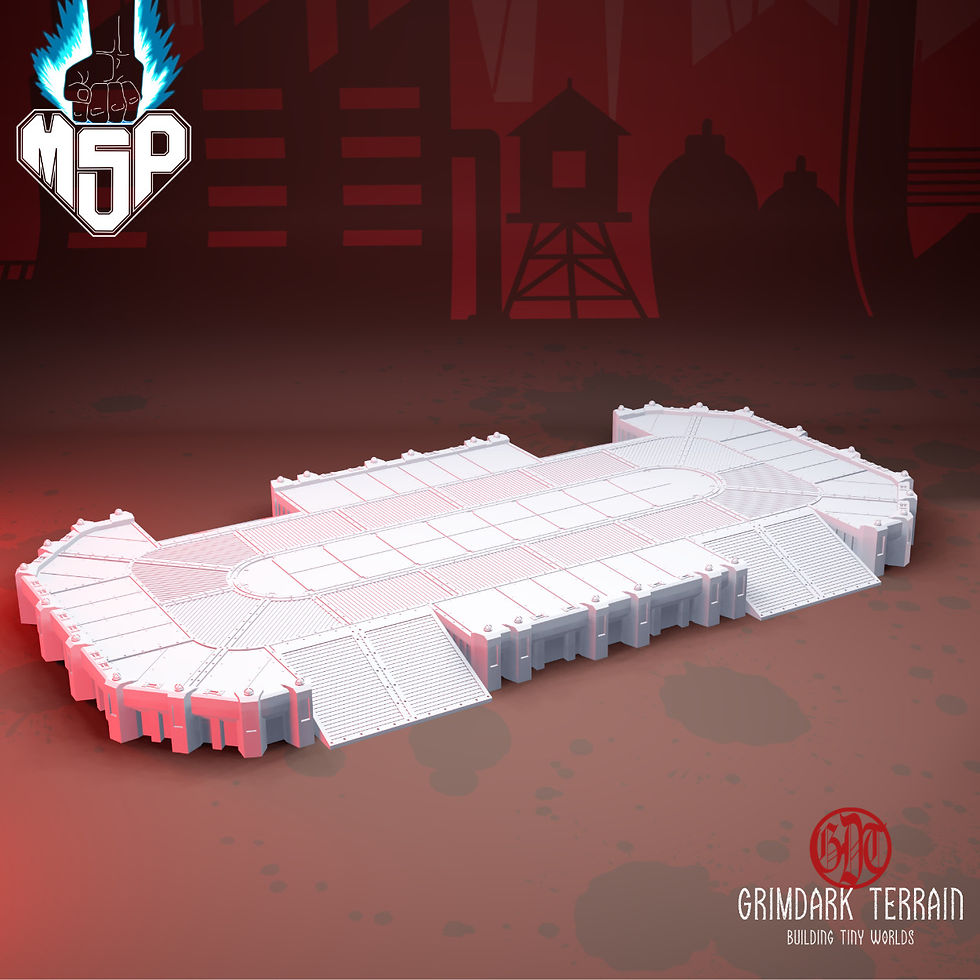 Aeolus Landing Pad With Ramps Long - GrimDark Terrain