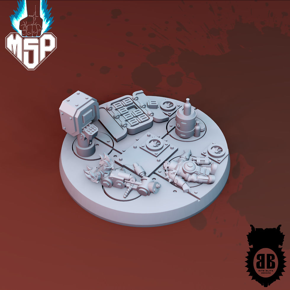 Modular Base 25mm V3 - Bits Blitz Designs Industrial Terrain