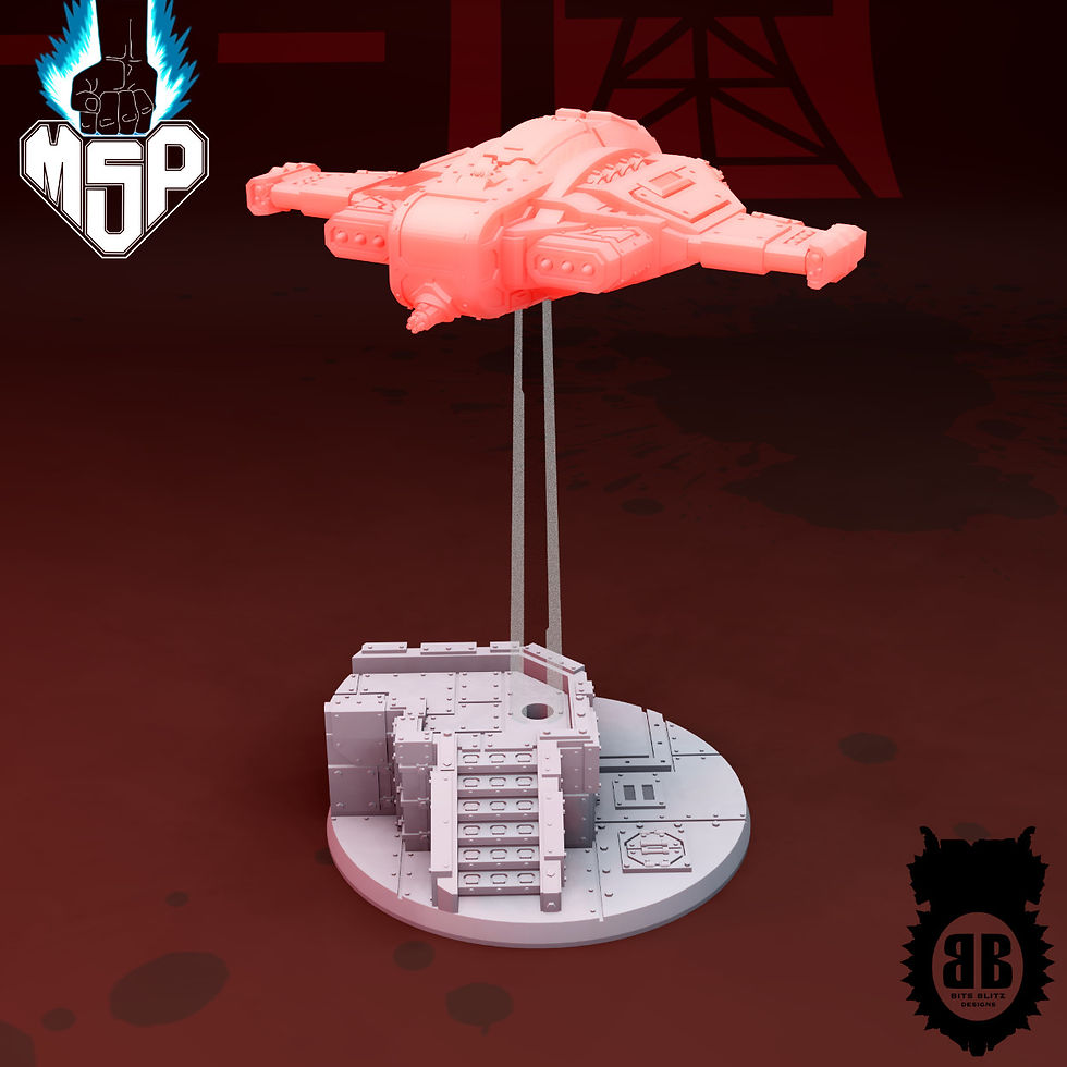 40mm Flight Stand Base V1 - Bits Blitz Designs Industrial Terrain