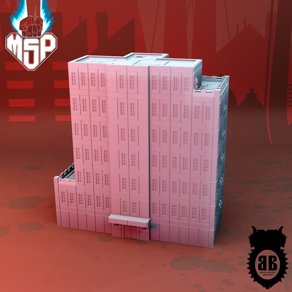 Apartment Complex Building 1 - Bits Blitz Designs Industrial Terrain