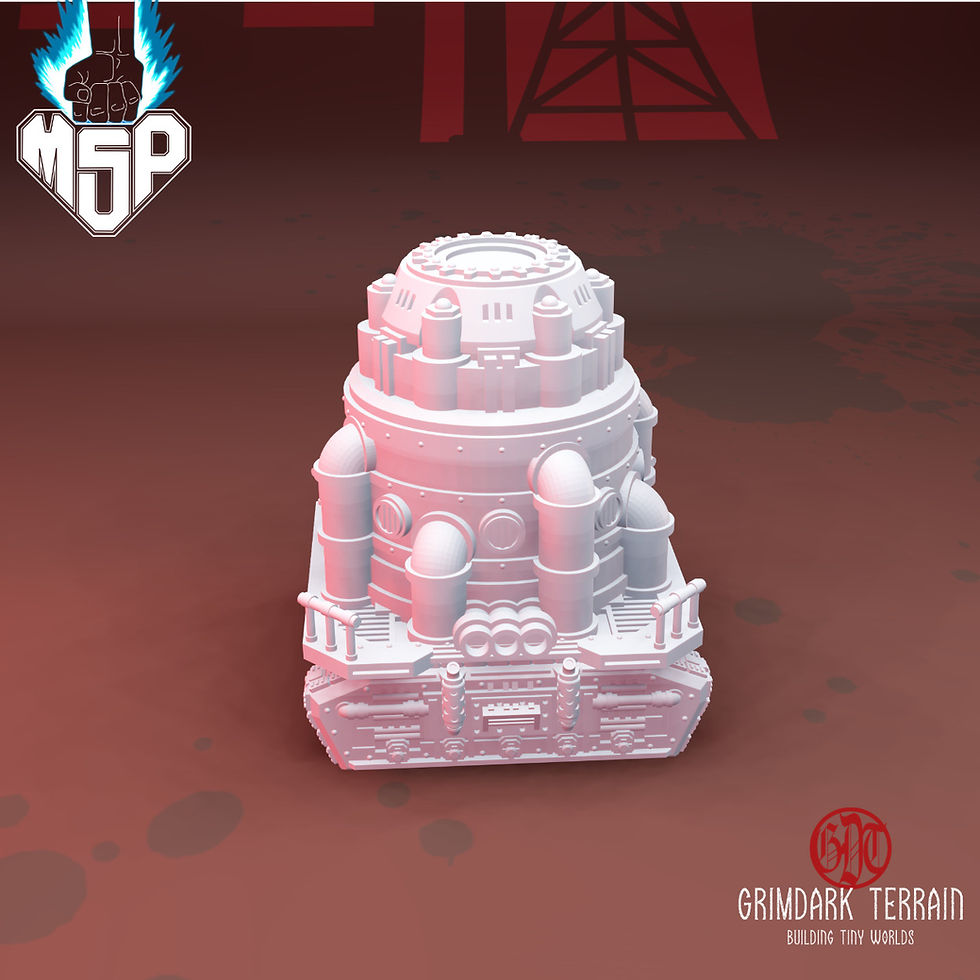 Thumbnail: Titanicus Civitas Land Train Auxiliary Reactor - GrimDark Terrain