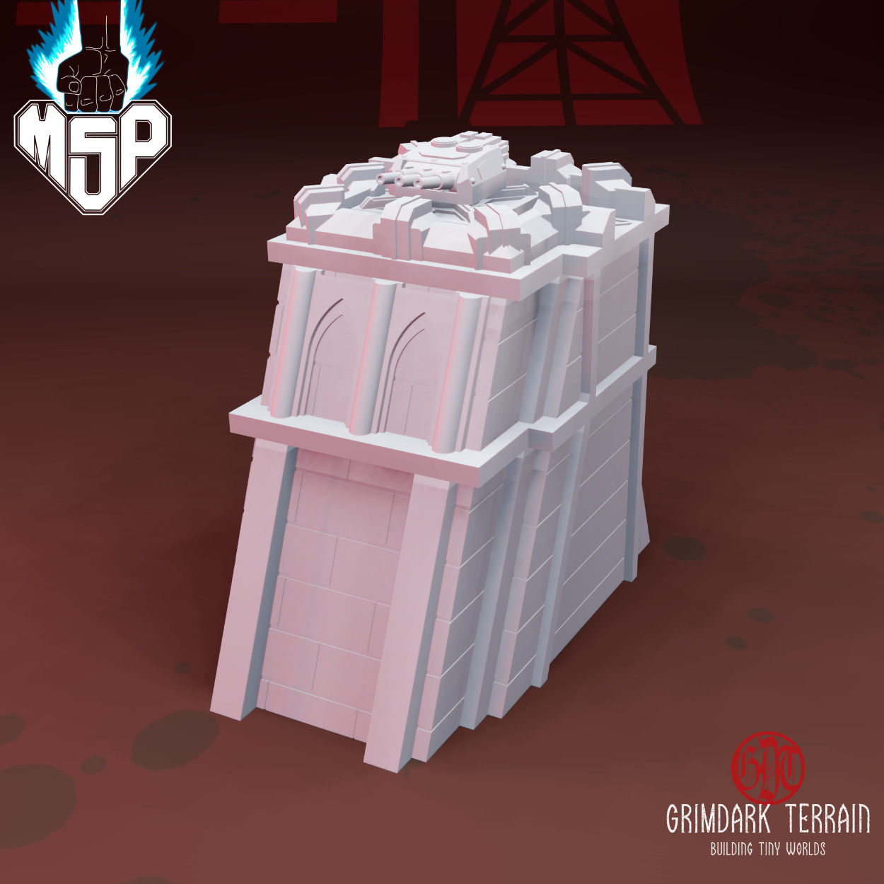 Walls Of Mytilene Defense Tower - GrimDark Terrain