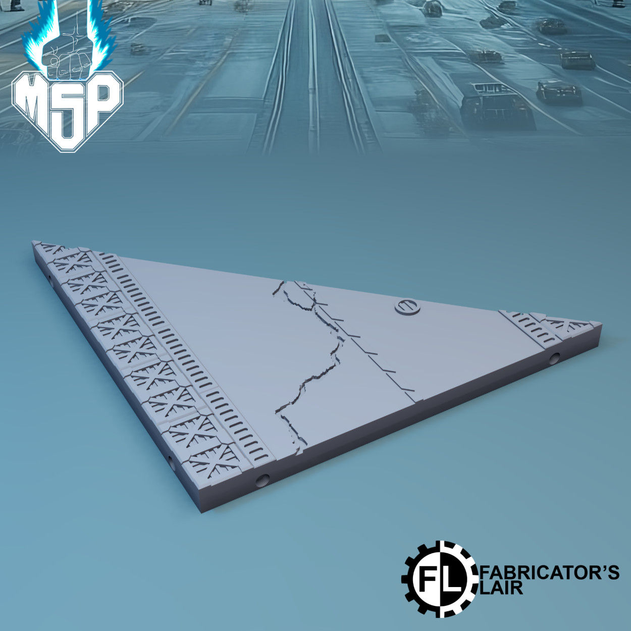 Road Tile I Triangular 2 - Epic Sector Sanctuary
