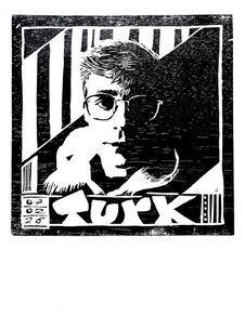 Schwarz-Weiß Hell Dunkel Holzschnitt Turk Druck