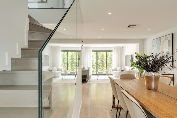 Modern interior design with staircase and open living space, Blissful Restelo.