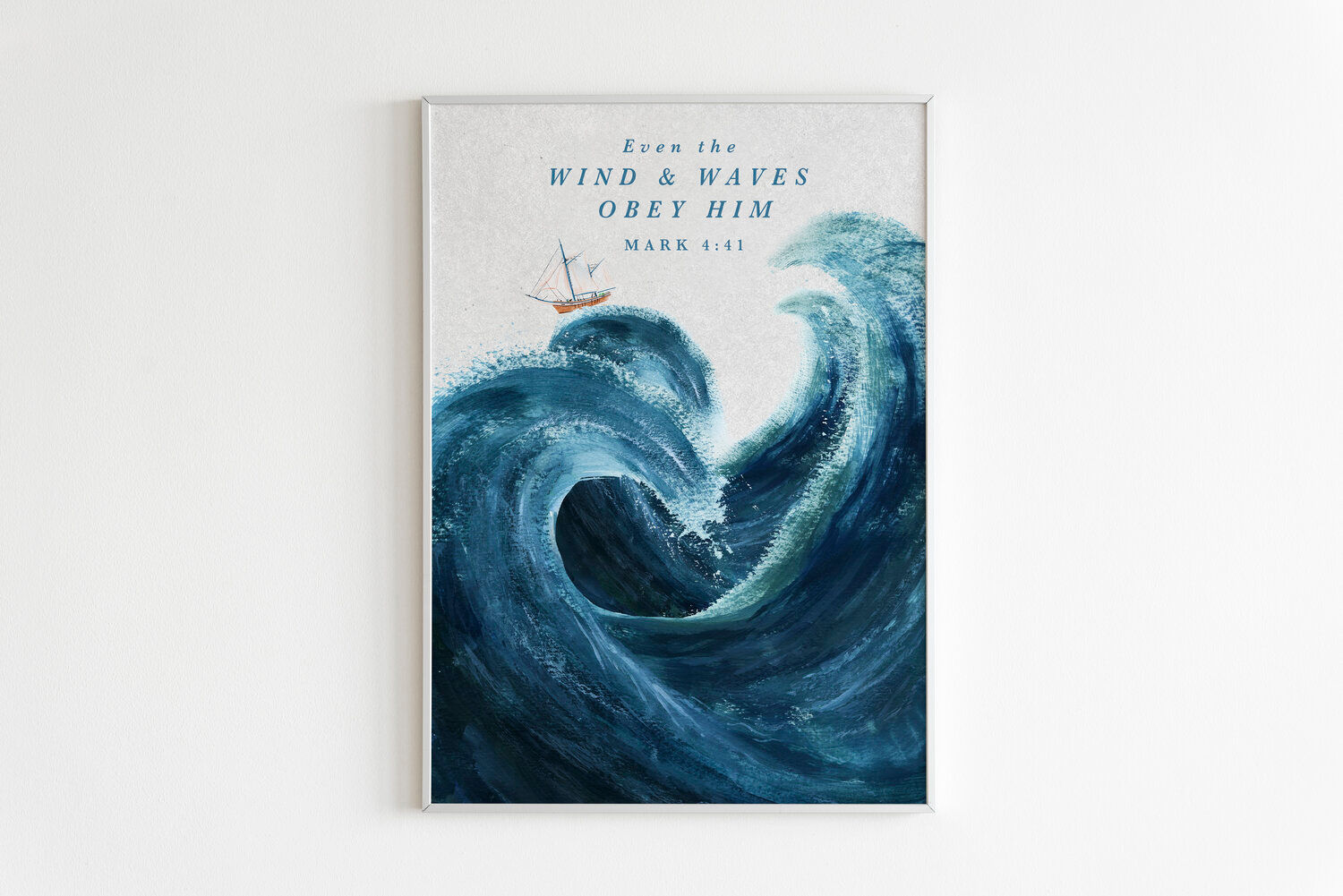 Waves Bible Verse Print