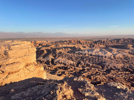 coucher de soleil sur la valle de la luna