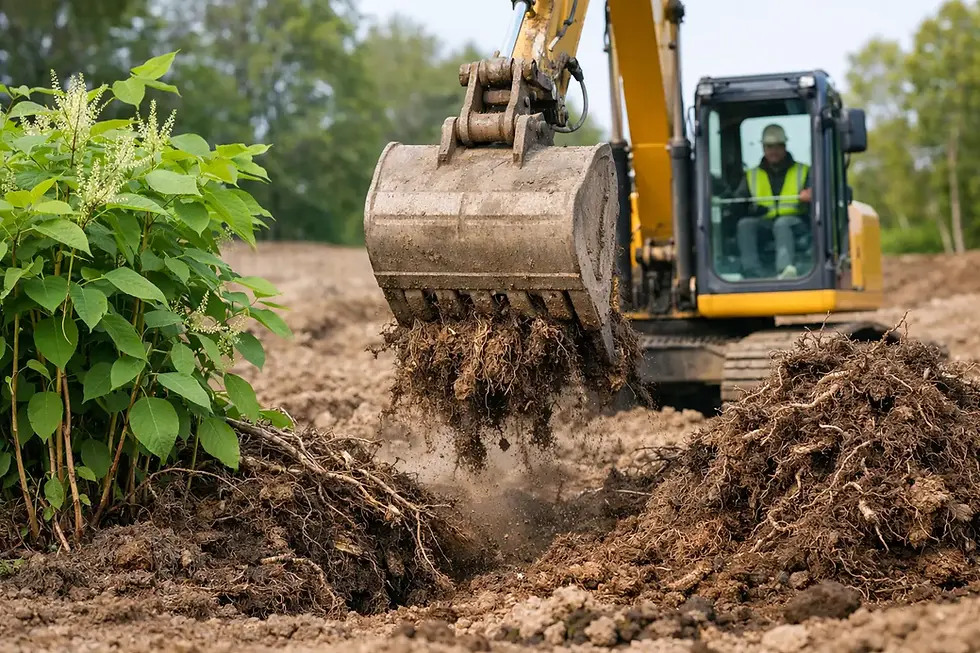 Japanese Knotweed Removal with a Complete Dig-Out