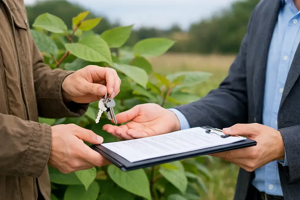 Knotweed treatment plan transfer to new owner