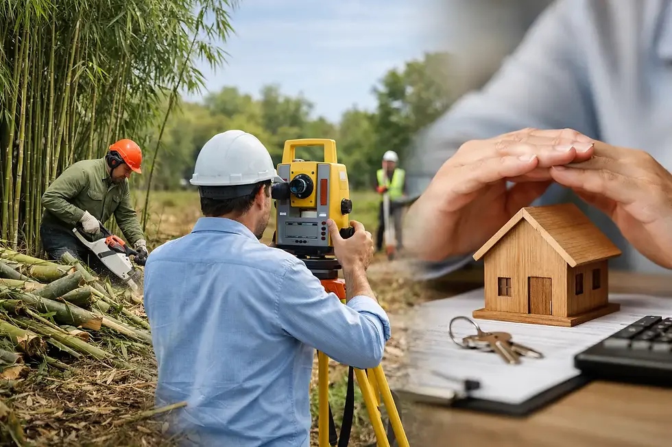Bamboo Removal, Survey and 10 Year Insurance